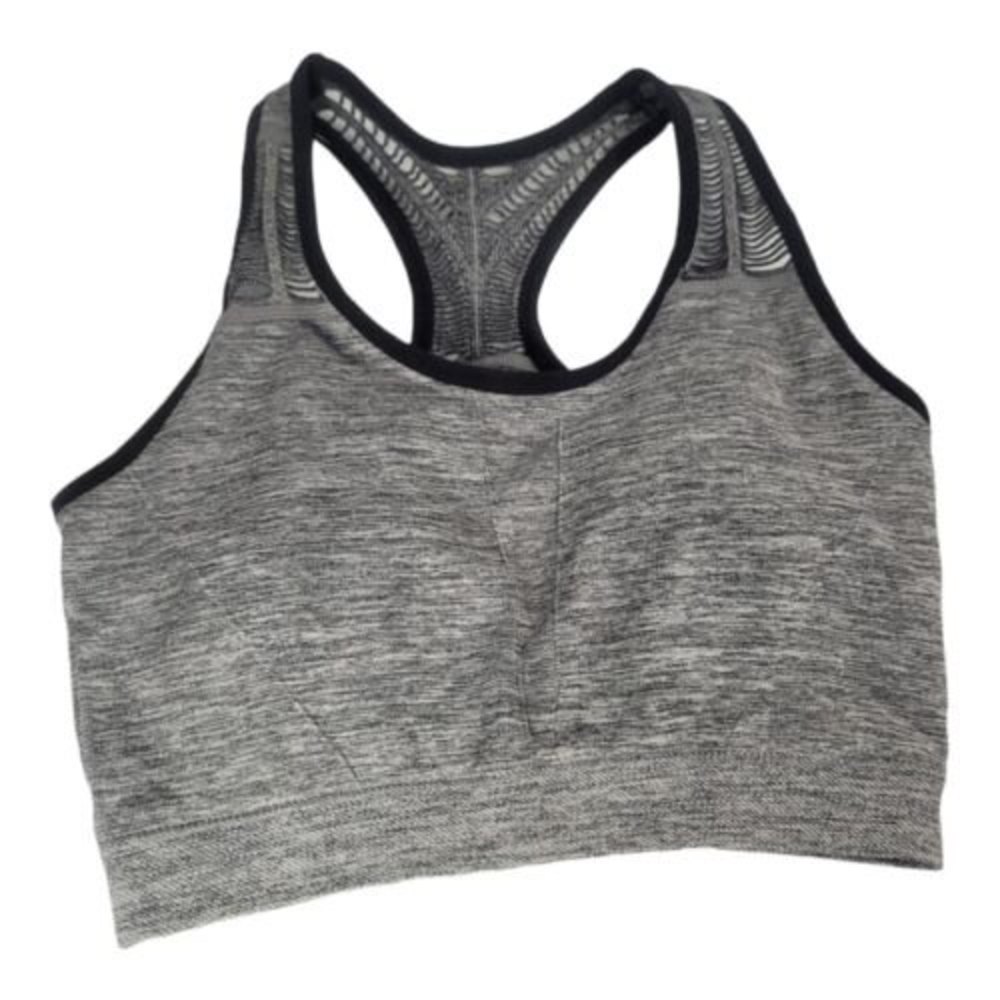 Xersion Women’s Heather Gray Sports Bra M Athletic Cut Out Straps